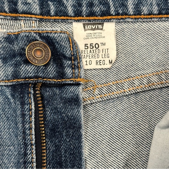Levi’s Relaxed Fit Tapered Leg 550 Jeans Size 10 REG M Medium Blue Wash - Picture 7 of 10